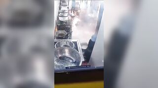 Restaurant Worker gets Horrifically Burned when he Slips and Grease goes All over Him