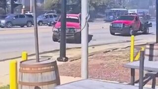 Playing Bumper Trucks. America is Falling...