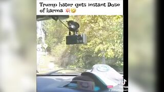 Mask Wearing Trump Hater Gets dose of Instant Karma... (Read Description)