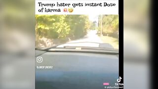 Mask Wearing Trump Hater Gets dose of Instant Karma... (Read Description)