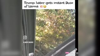 Mask Wearing Trump Hater Gets dose of Instant Karma... (Read Description)