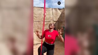 Beautiful Black Woman Play "Get that doughnut challenge"