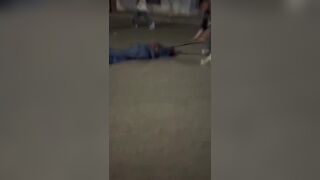 Gangster Thugs Beat a Man to Death with Sticks and Kicks..the Noise is Terrible