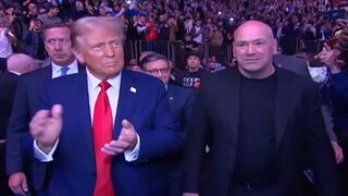 Earth Shattering Applause as Trump Walks out for UFC 309