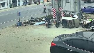 Female Rider causes Horrible Accident then FLEES the Scene. Truck Driver saved her Life