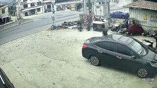 Female Rider causes Horrible Accident then FLEES the Scene. Truck Driver saved her Life