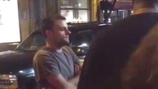 Bouncer has had Enough of this Kid's Mouth. Brutal