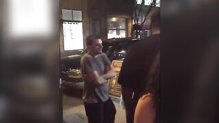 Bouncer has had Enough of this Kid's Mouth. Brutal