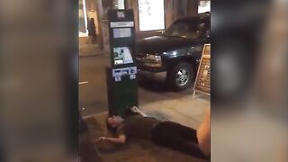 Bouncer has had Enough of this Kid's Mouth. Brutal