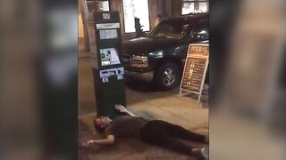 Bouncer has had Enough of this Kid's Mouth. Brutal