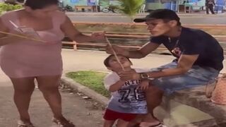 LOL: Father Gives his Son a Firework....What Could Go Wrong? (Wait for it)