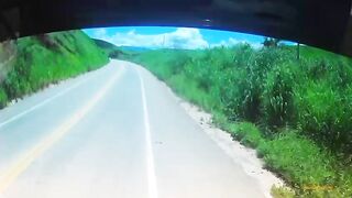 Buckle Up, this is Brutal. Truck Cam captures Moment 4 Died instantly