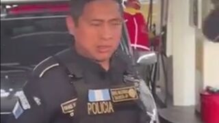 Guatemalan Police Officer taking Driving Lesson is a Mess