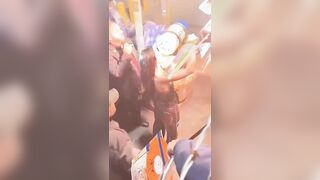 Devil Singer Katy Perry has Freak Accident while Signing Autographs (Short Video)