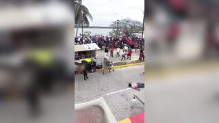 What Friends are For, Man Taunting Bull finds out the Bull has a Friend