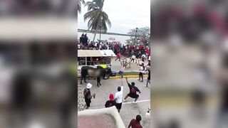 What Friends are For, Man Taunting Bull finds out the Bull has a Friend