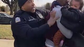 Is this Excessive? Police Officer Fights with a Man and his Baby