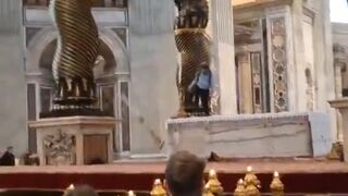 Man attacks high altar of St. Peter’s Basilica at the Vatican. What do you Say?