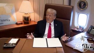President Trump Signs EO To Name “Gulf of America” While Flying Over Gulf of America