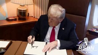 President Trump Signs EO To Name “Gulf of America” While Flying Over Gulf of America