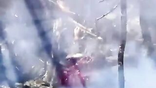 Ukrainian Soldier hit by Drone..You can see his Heart still Beating