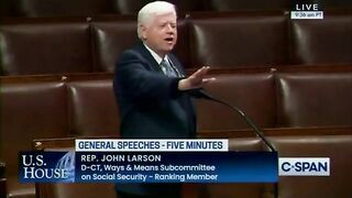 WE NEED TERM LIMITS! 76-year-old Democrat Rep. John Larson Freezes Mid-Speech on the House floor.