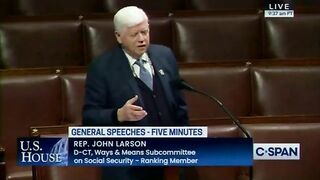 WE NEED TERM LIMITS! 76-year-old Democrat Rep. John Larson Freezes Mid-Speech on the House floor.