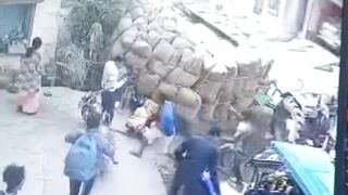 This Doesn't Look Safe. That's a LOT of Rice. India of Course