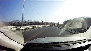 Toyota crushed between a Truck and a Trailer after a Failed Overtaking [Russia, February 11]