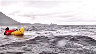 FULL: Father captures his son being swallowed and then expelled by a whale in the Strait of Magellan
