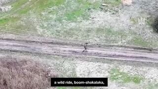 Ukraine executes mocking POW Running Away for Training.