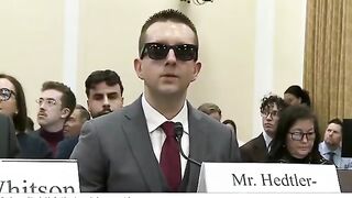 Fun Fact: Dems Put a Blind Man in Charge of the Project of Government Oversight. This is who the Democrats called up to Oppose the DOGE Agenda.