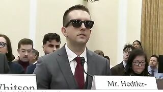 Fun Fact: Dems Put a Blind Man in Charge of the Project of Government Oversight. This is who the Democrats called up to Oppose the DOGE Agenda.