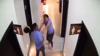 Man Brutally Attacks Female Co-Worker with a Helmet BUT She Fights Back