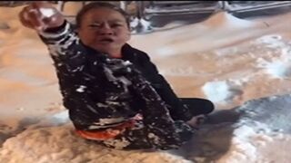 Infuriating Video Shows Homeless Asian Woman Terrorized and Beaten by Subhuman Thug.