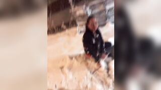 Infuriating Video Shows Homeless Asian Woman Terrorized and Beaten by Subhuman Thug.