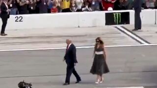 President Trump is Everywhere! Gives Electrifying Speech. He is attending the DAYTONA 500 today
