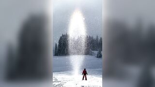 Rare "Sun Candle" Phenomenon in Austria