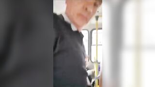 Creepy Guy watching Porn on Crowded Bus is Confronted
