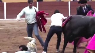 NEW: Bullfighter gets a Bull Horn Enema. BRUTAL right up the Wazoo
