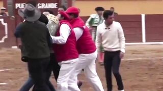 NEW: Bullfighter gets a Bull Horn Enema. BRUTAL right up the Wazoo