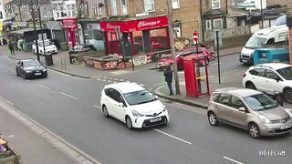 Was this Intentional? He is on his Phone but the Driver was an As*hole! Wait for It