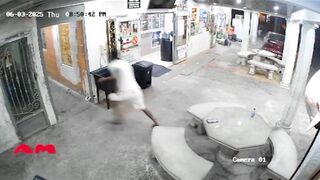 Death Approaches as Man Screams before he is Finished Off (2 Angles)