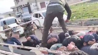 Assad Loyalists are Transported Whipped and Beaten like Cattle in Syria