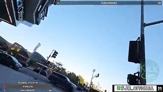 Rabid Mask Wearing Tranny in LA Attacks Man Wearing a MAGA Hat.