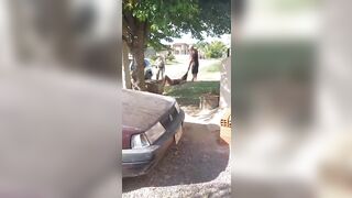 Police take their Time Killing Man Holding Woman Hostage by the Hair