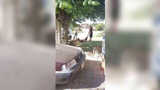 Police take their Time Killing Man Holding Woman Hostage by the Hair