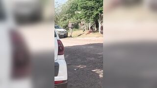 Police take their Time Killing Man Holding Woman Hostage by the Hair