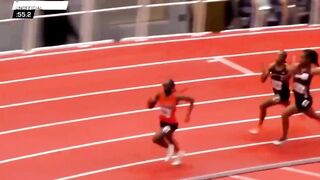 High school track runner gets attacked with a baton in the middle of a relay