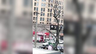 Poor Girl with "Personal Problems" Falls and has a Brutal Hit against the Building
